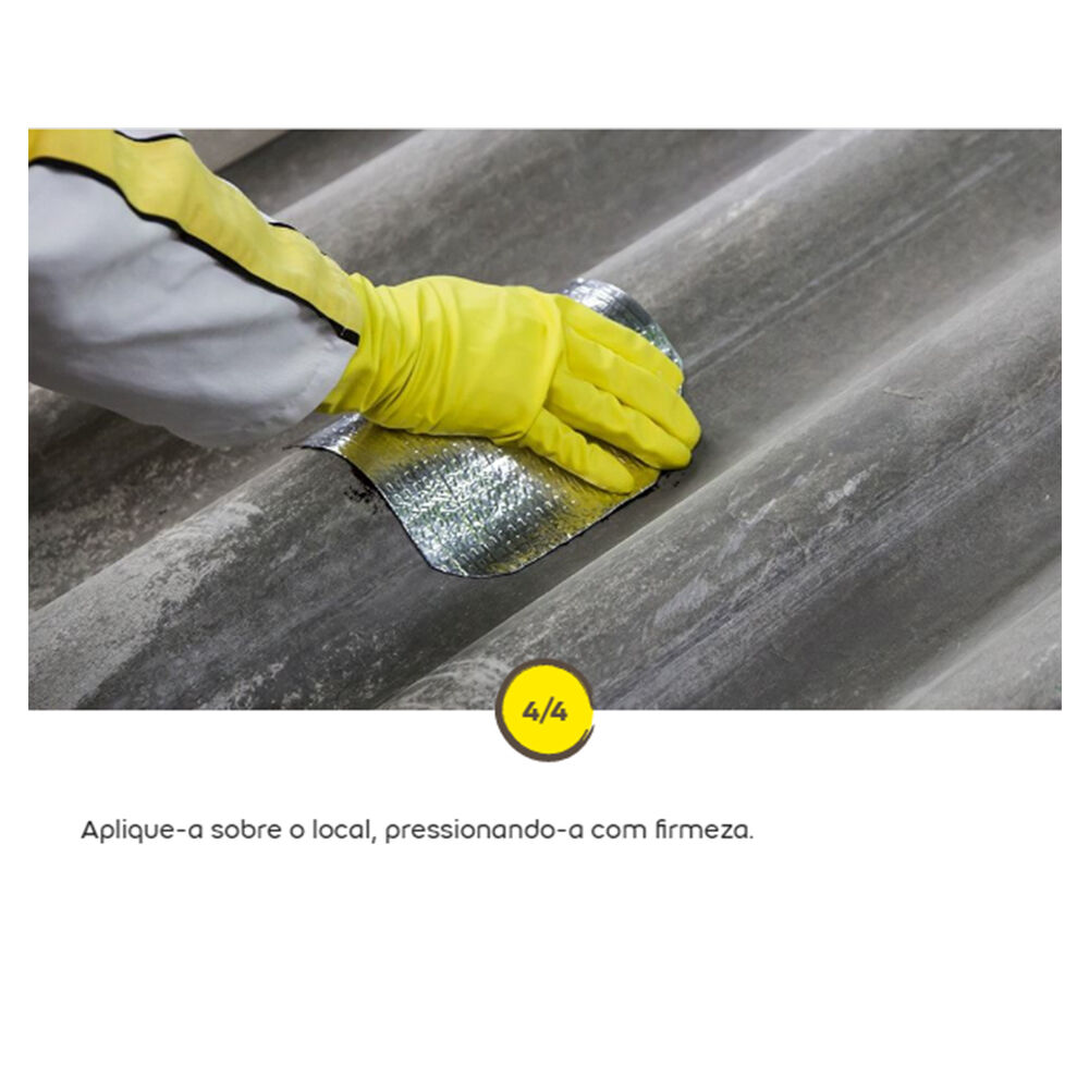 Impermeabilizante Fita Veda Tudo 10cm x 10m Aluminizada Quartzolit