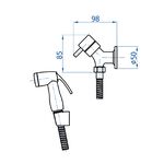 Ducha Higiênica Eva 90 Gatilho ABS Cromado Fani