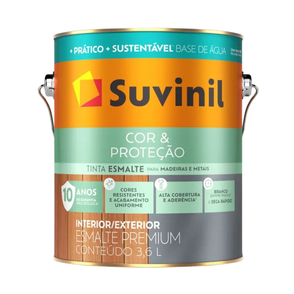 Esmalte Brilhante Base Água Cor & Proteção 3,6L Suvinil