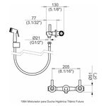 Misturador para Ducha Higiênica com Base Titânio Futura Perflex