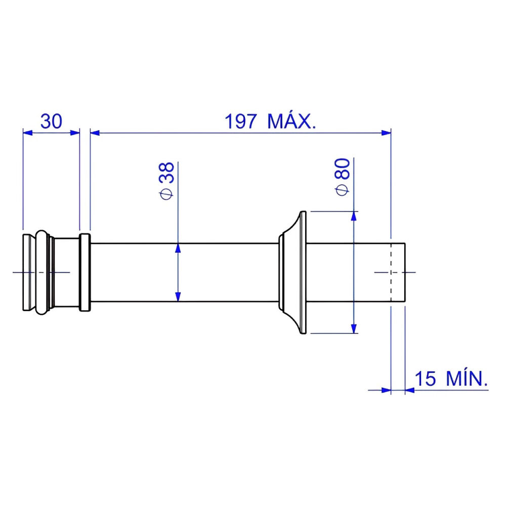 Tubo de Ligação para Bacia Black Noir Deca