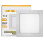 Luminária Led Slim Quadrada Sobrepor 18W 6.500K Branca Fria Bivolt Economax