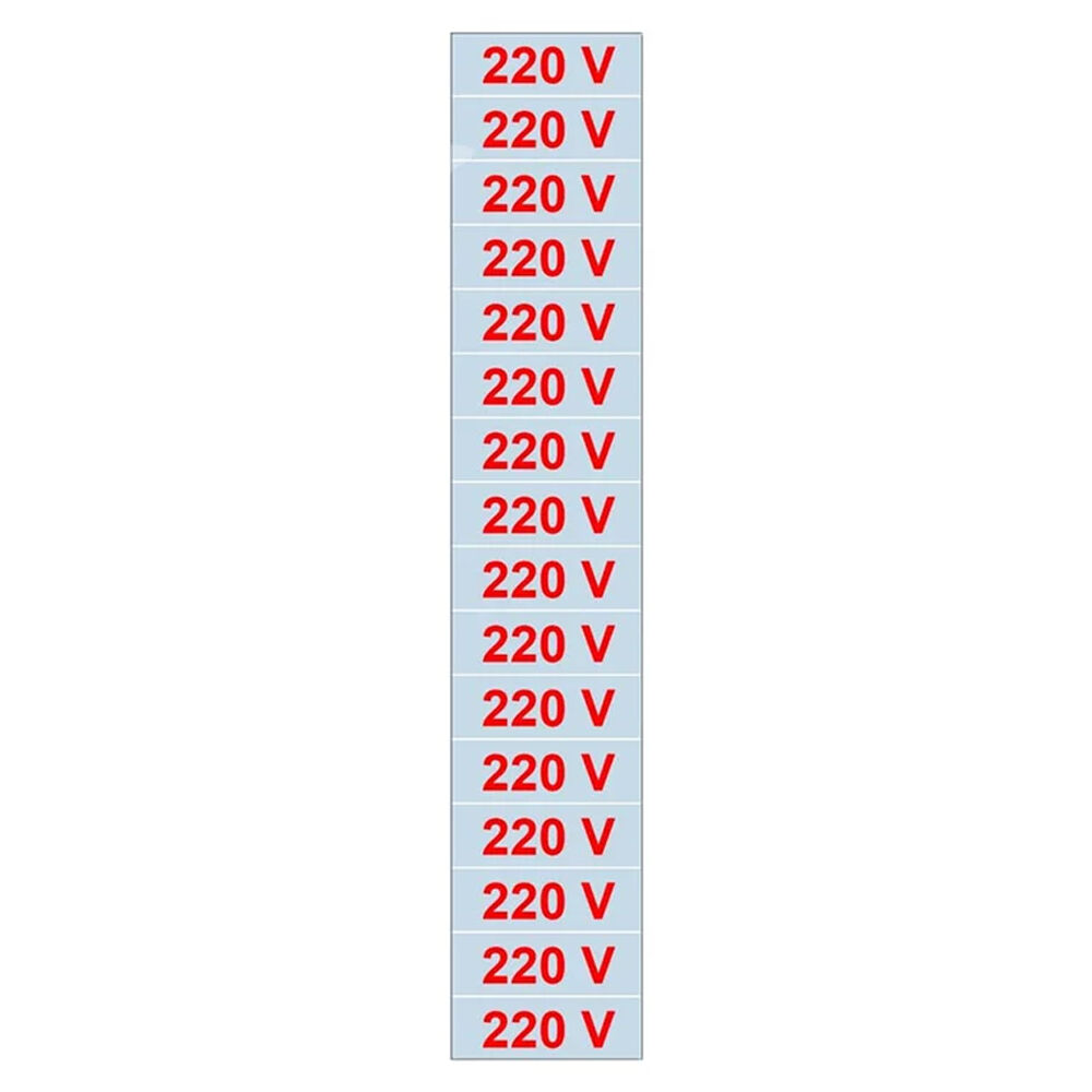 Etiqueta Sinalizadora de Voltagem em Poliestireno "220 Volts" Sinalize