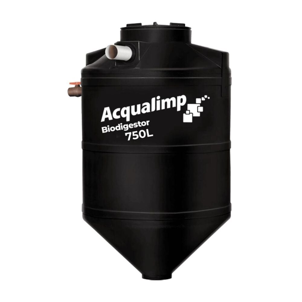 Biodigestor 750L de Polietileno Preto Acqualimp