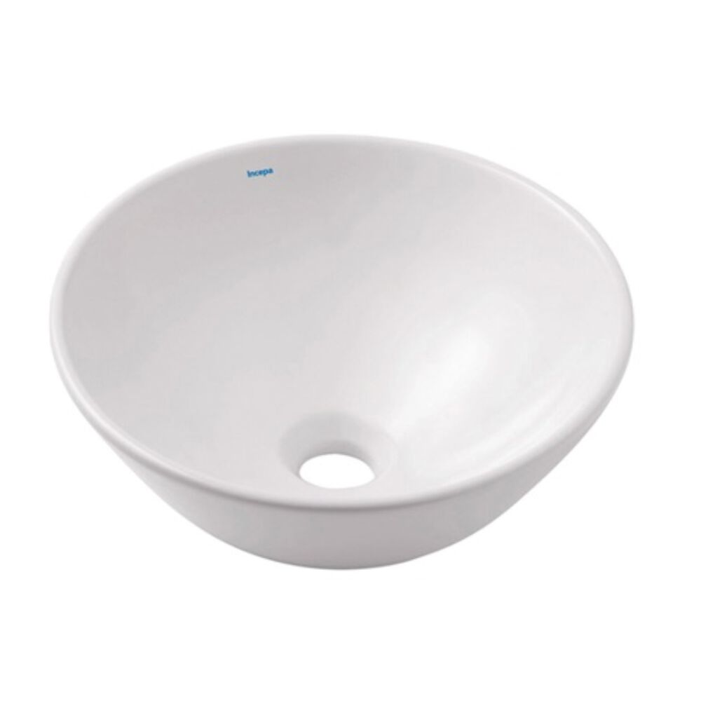 Cuba de Apoio Redonda Loft 35x35cm Branco Incepa