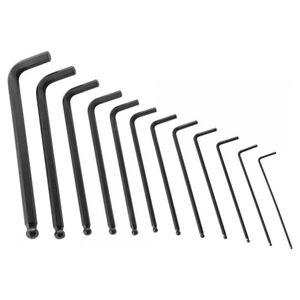 Jogo de Chaves Hexagonais Allen Abauladas 1/16" a 3/8" 12 Peças Vonder