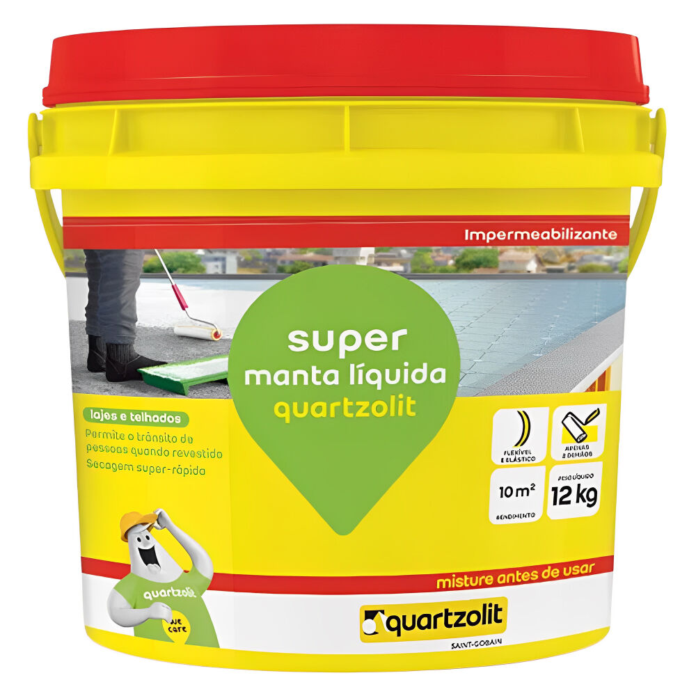 Impermeabilizante Super Manta Líquida 12kg Quartzolit