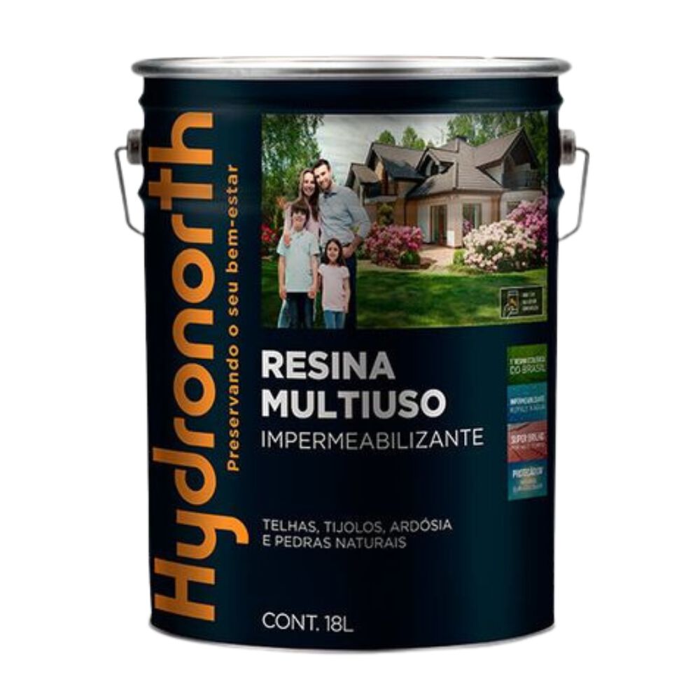 Resina Acrílica Multiuso Base Solvente Incolor 18L Hydronorth