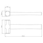 Marreta Oitavada Basic com Cabo de Madeira Tramontina
