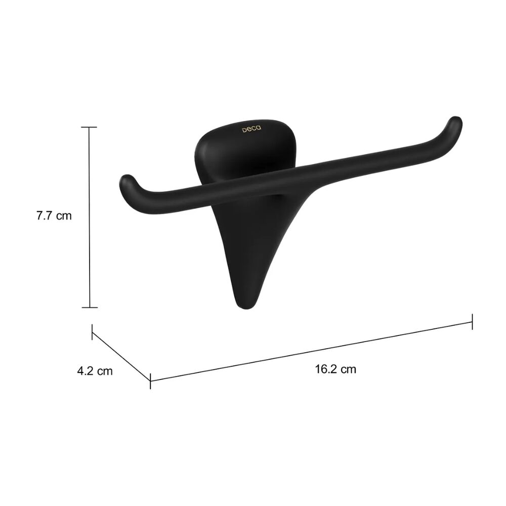Cabide Duplo Jader Almeida Black Matte Deca