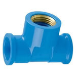Tê Soldável Bucha Latão DN25x3/4" Azul Plastubos