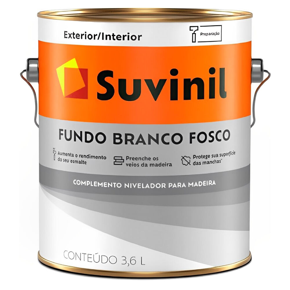 Fundo Branco Fosco para Madeira 3,6L Suvinil