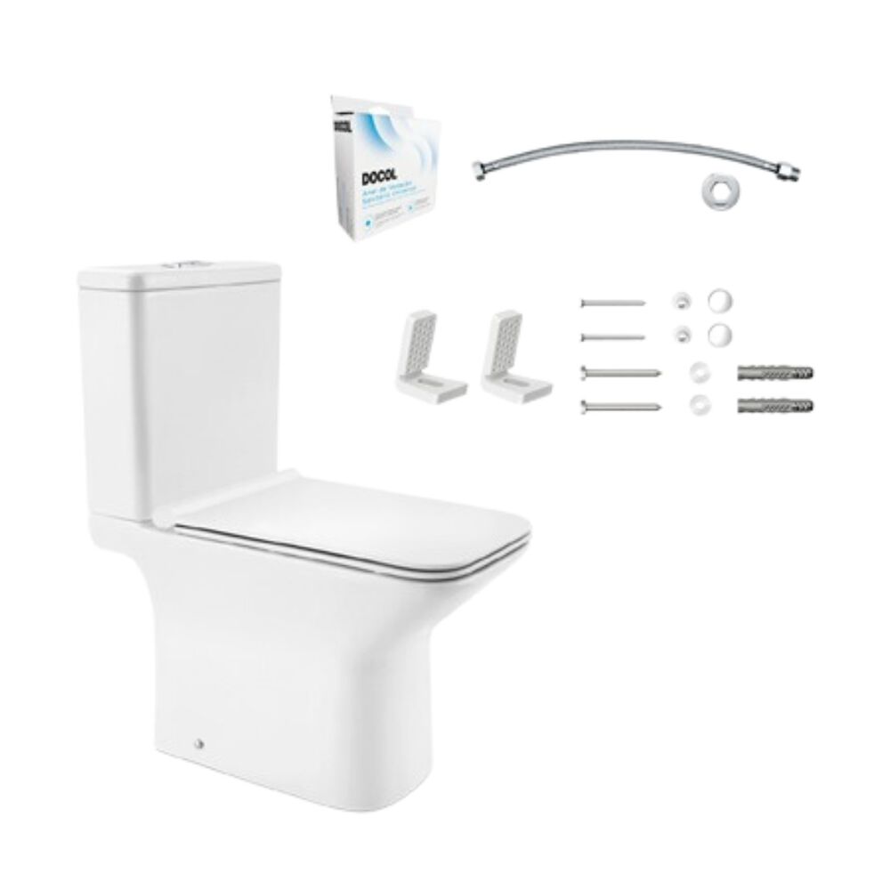 Kit Vaso Sanitário com Caixa Acoplada Sifônica Stillo Branco Docol