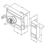 Fechadura Sobrepor Portão 1701/100 Preto Fosco Tetra Stam