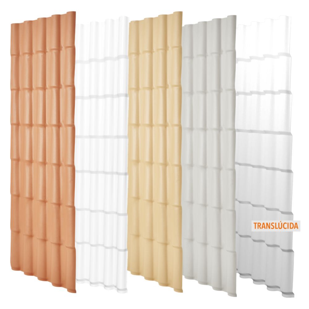 Telha PVC Colonial Marfim 262x86cm DVG Precon