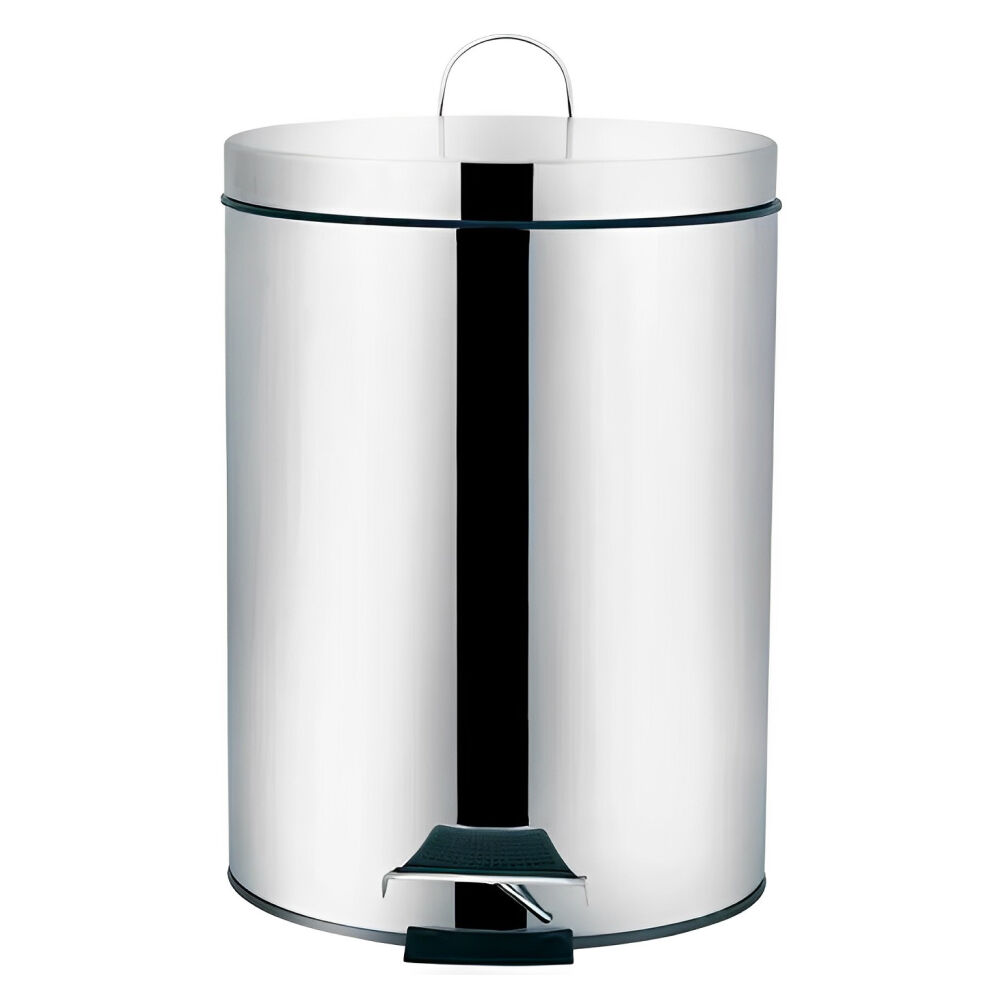 Lixeira Ágata em Aço Inox 5 Litros com Tampa e Pedal MOR