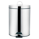 Lixeira Ágata em Aço Inox 5 Litros com Tampa e Pedal MOR