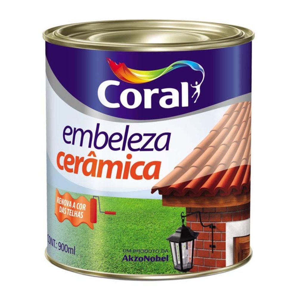 Tinta Brilhante Embeleza Cerâmica Coral