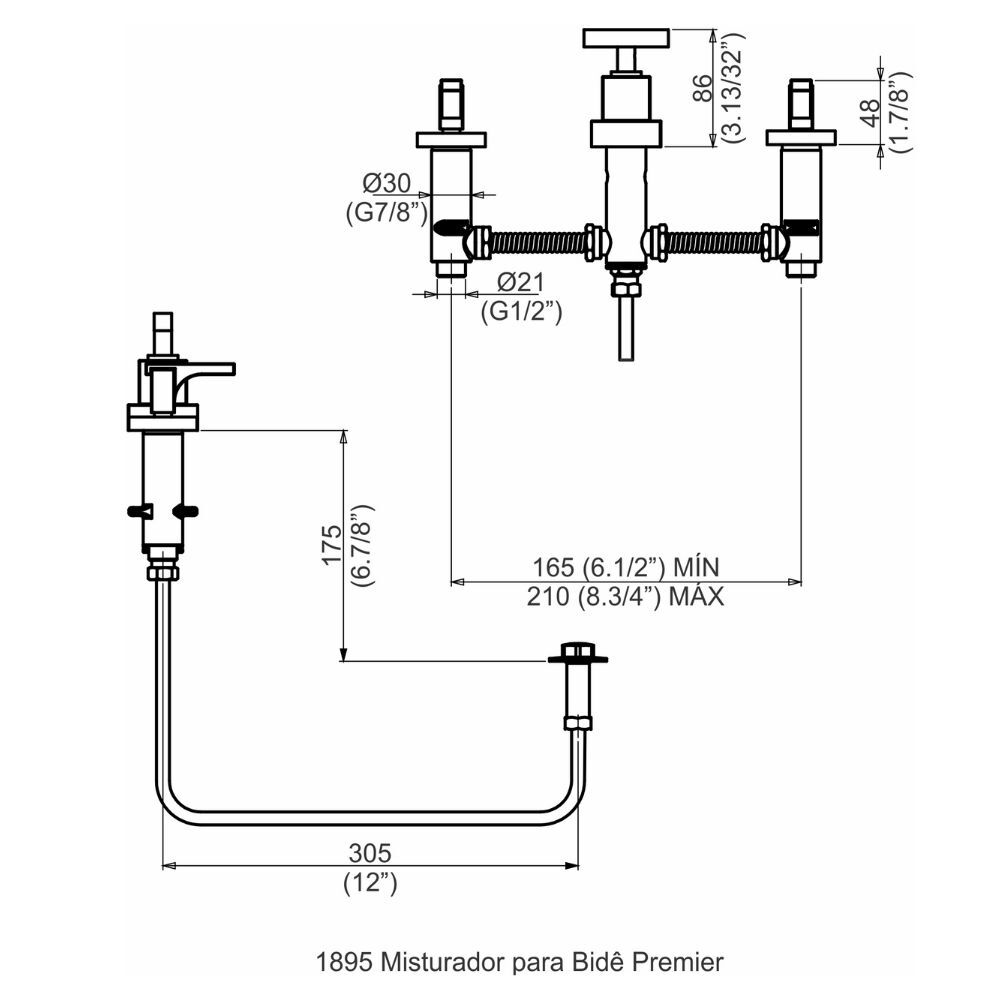 Misturador para Bidê Premier Perflex