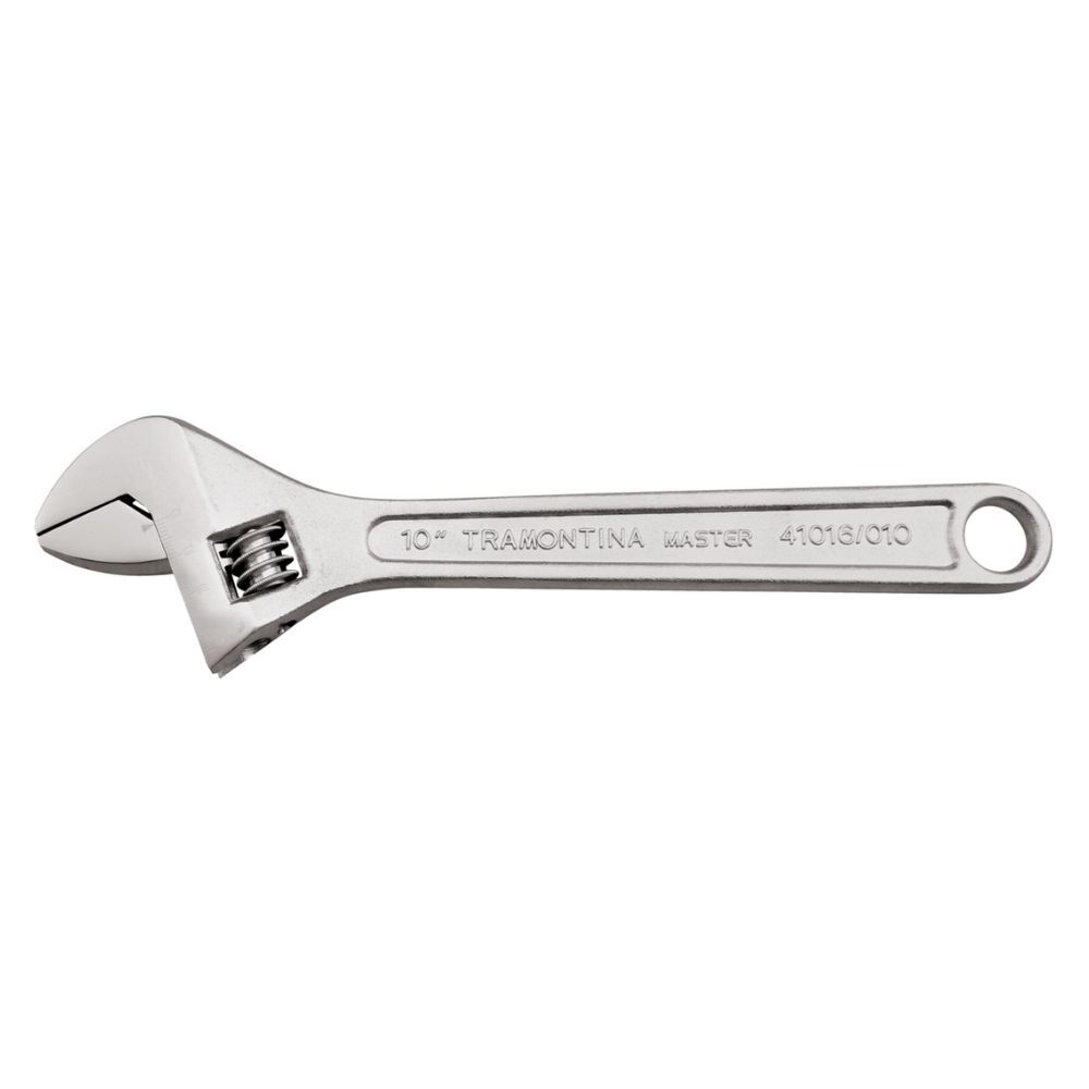 Chave Ajustável para Porcas 8" Tramontina com Corpo Forjado em Aço Carbono Cromado