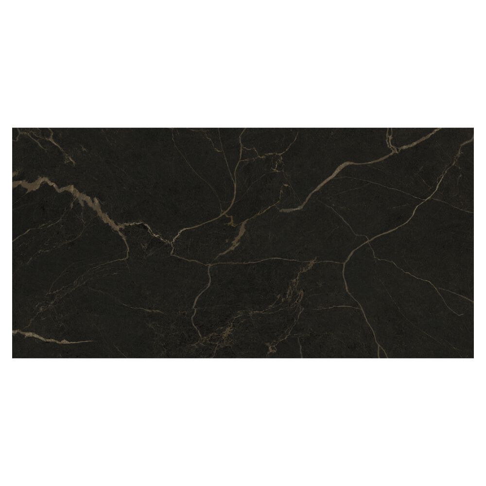 Piso Cerâmico Marmorizado Polido Borda Retificada 56x113cm 813004 Ébano Bellacer (Caixa com 2,50m²)