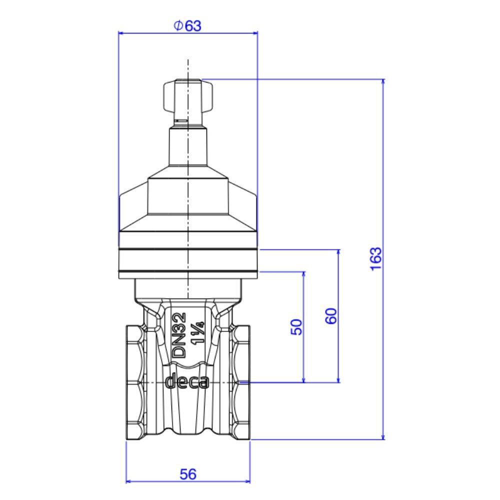 Base Registro de Gaveta 1 1/4" Deca