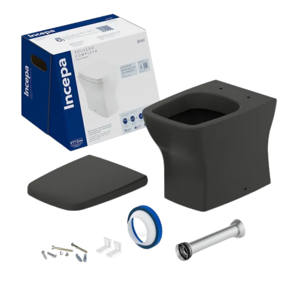 Kit Vaso Sanitário Convencional com Assento Termofixo Boss Ônix Incepa