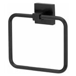 Porta Toalha de Rosto Quadra Preto Fosco Perflex