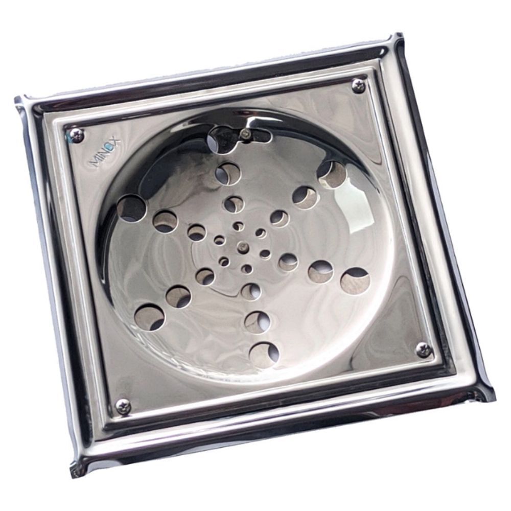 Ralo Inox 15x15 com Caixilho Quadrado Minox