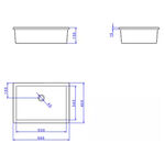 Cuba de Sobrepor/Embutir Retangular 56,5x40,5cm Branco Deca