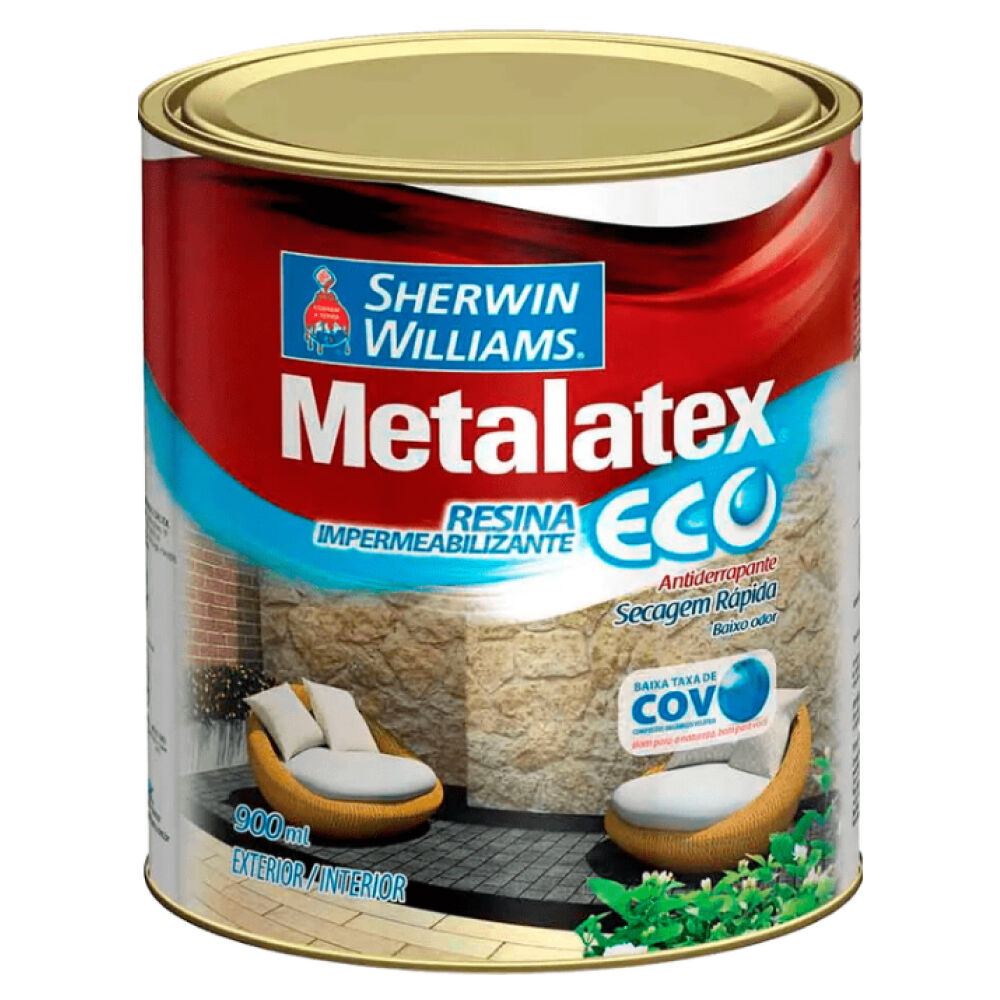 Resina Acrílica Impermeabilizante Eco Metalatex 900ml Sherwin Williams
