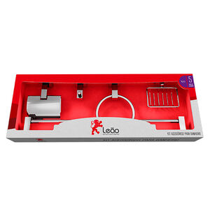 KIT Acessório para Banheiro Pluss 05 Peças 19300 Leão KIT Acessório para Banheiro Pluss 05 Peças 19300 Leão