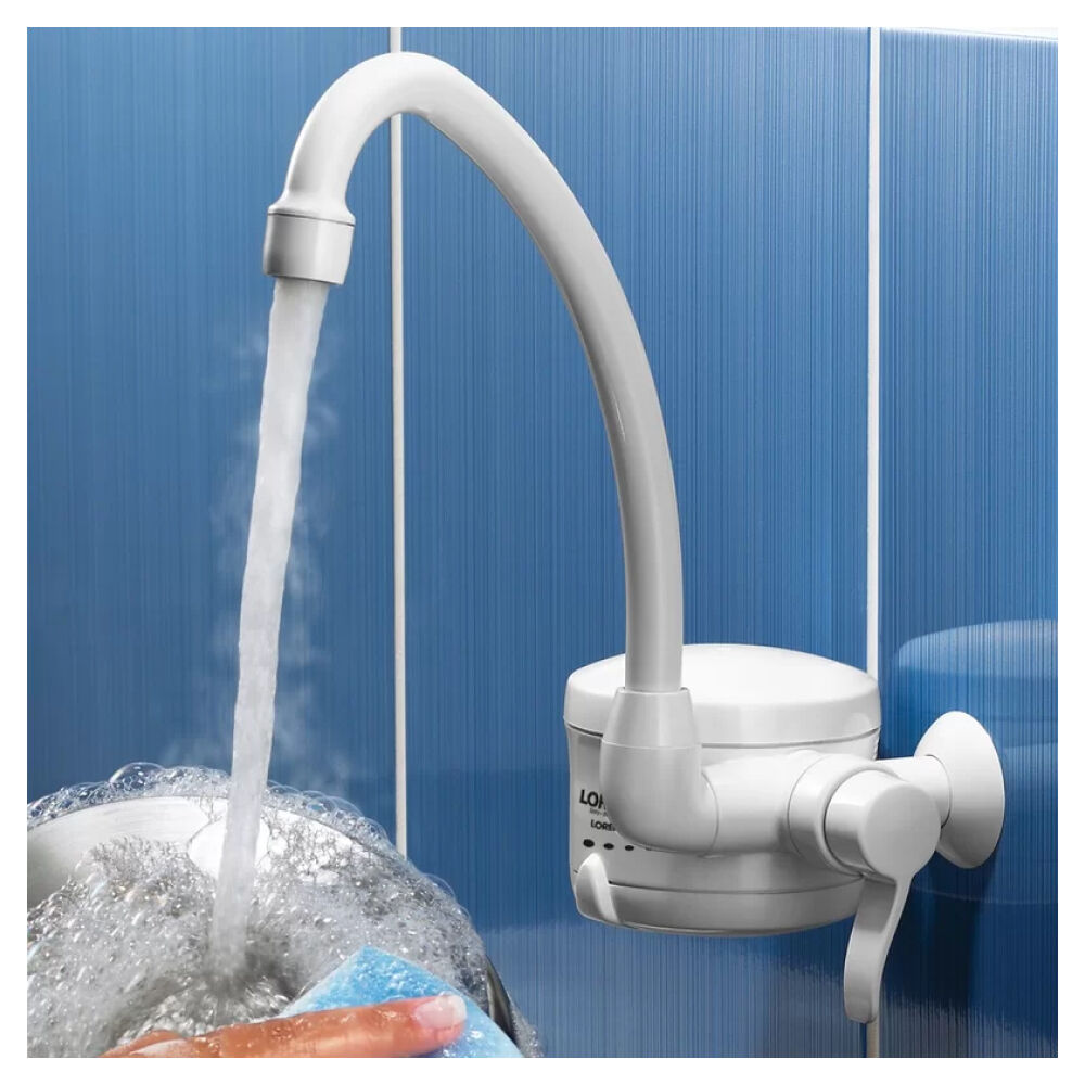 Torneira Elétrica para Cozinha de Parede Loren Easy 4800W 110V Branca Lorenzetti
