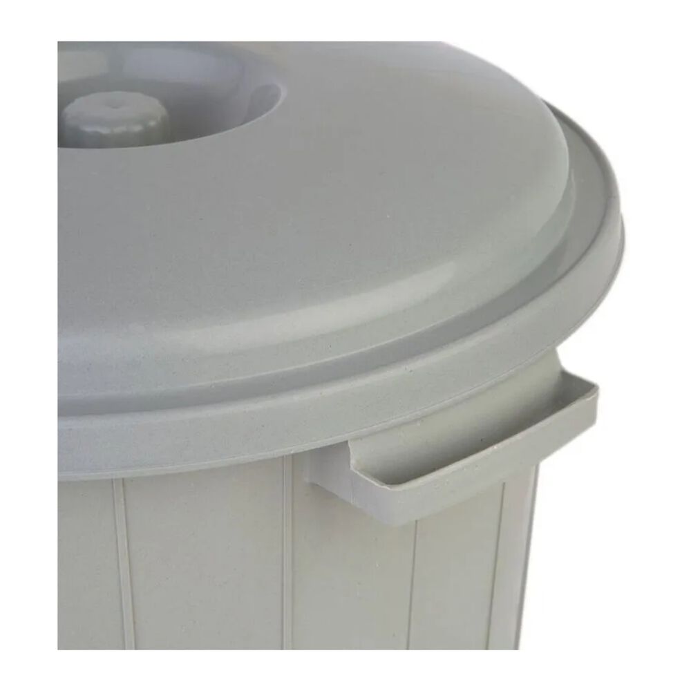 Lixeira Plástica com Tampa Smoke 25L Cinza Casa&Ideia