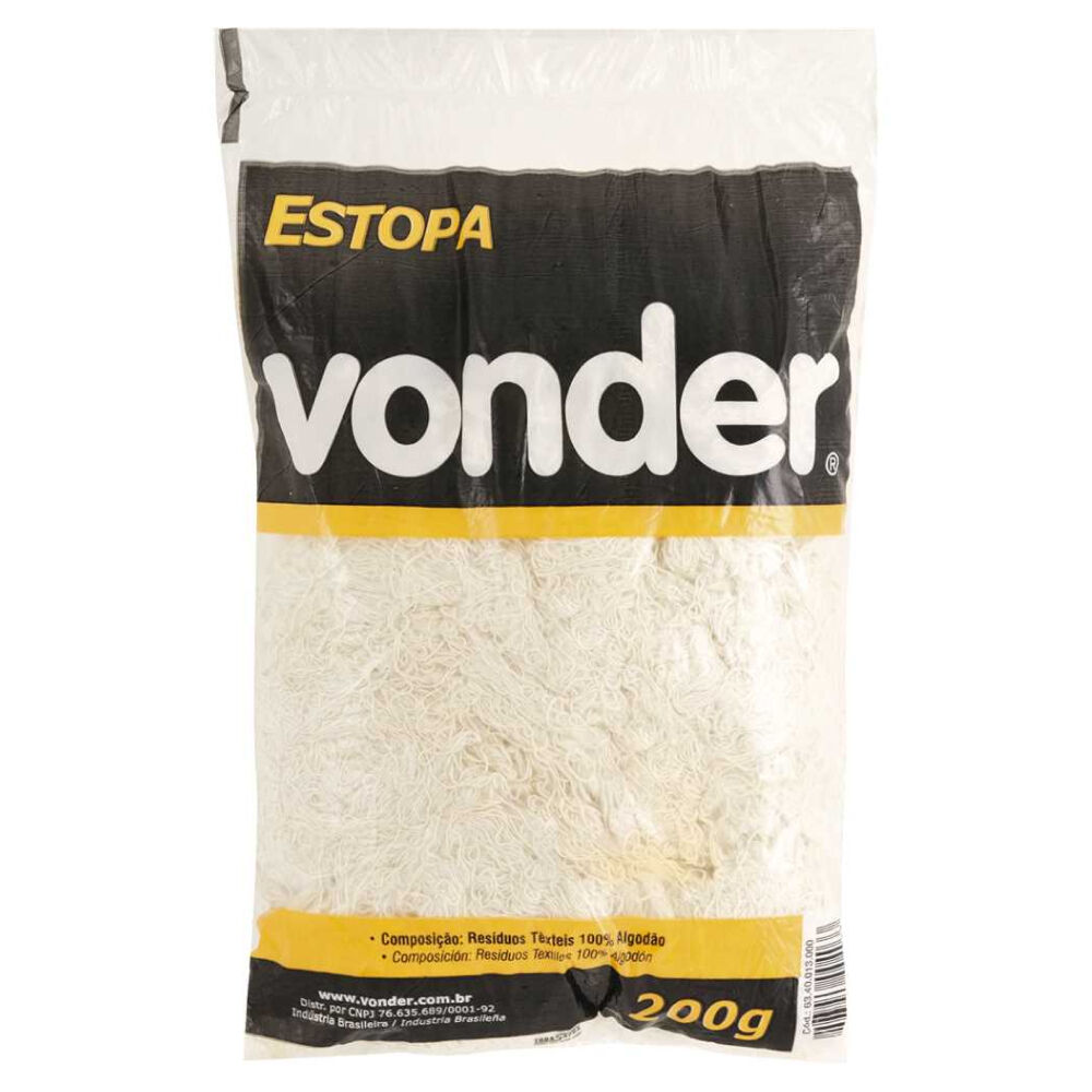 Estopa Branca para Polimento 200g Vonder