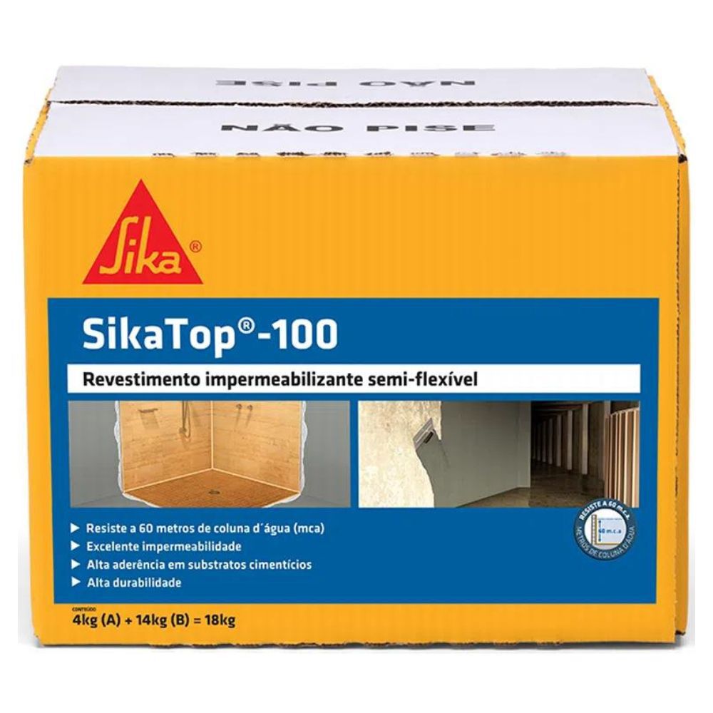 Impermeabilizante Top-100 Cinza 18kg Sika