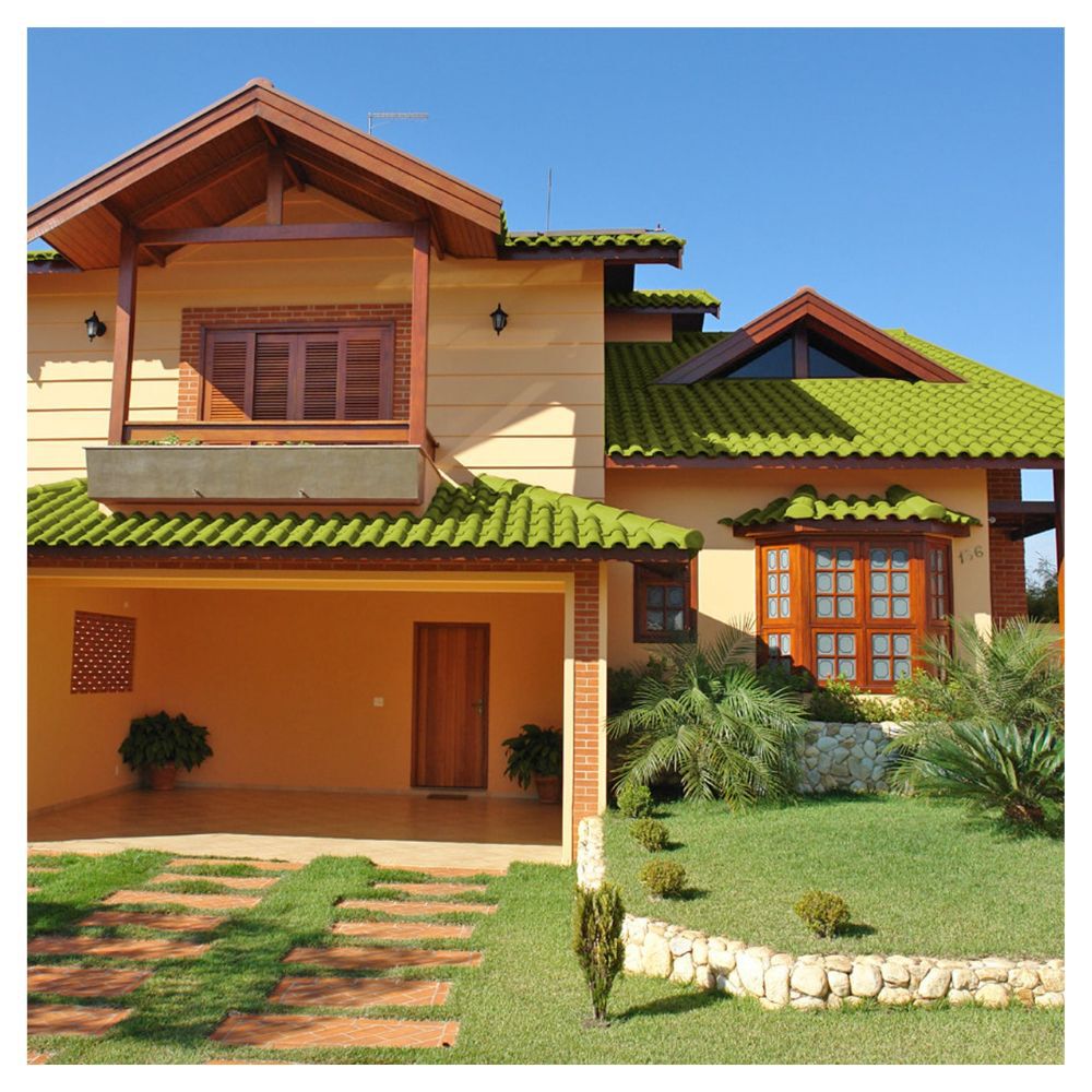 Telha PVC Colonial 2,30X0,86cm Verde Itec