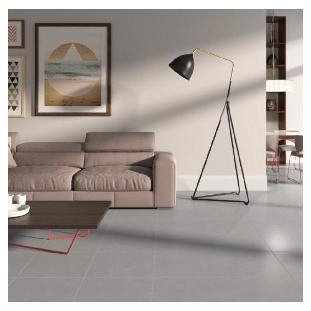 Piso Cerâmico Cimentício Acetinado Borda Retificada 52,5x52,5cm PHD52260R Incefra (Caixa com 1,93m²)