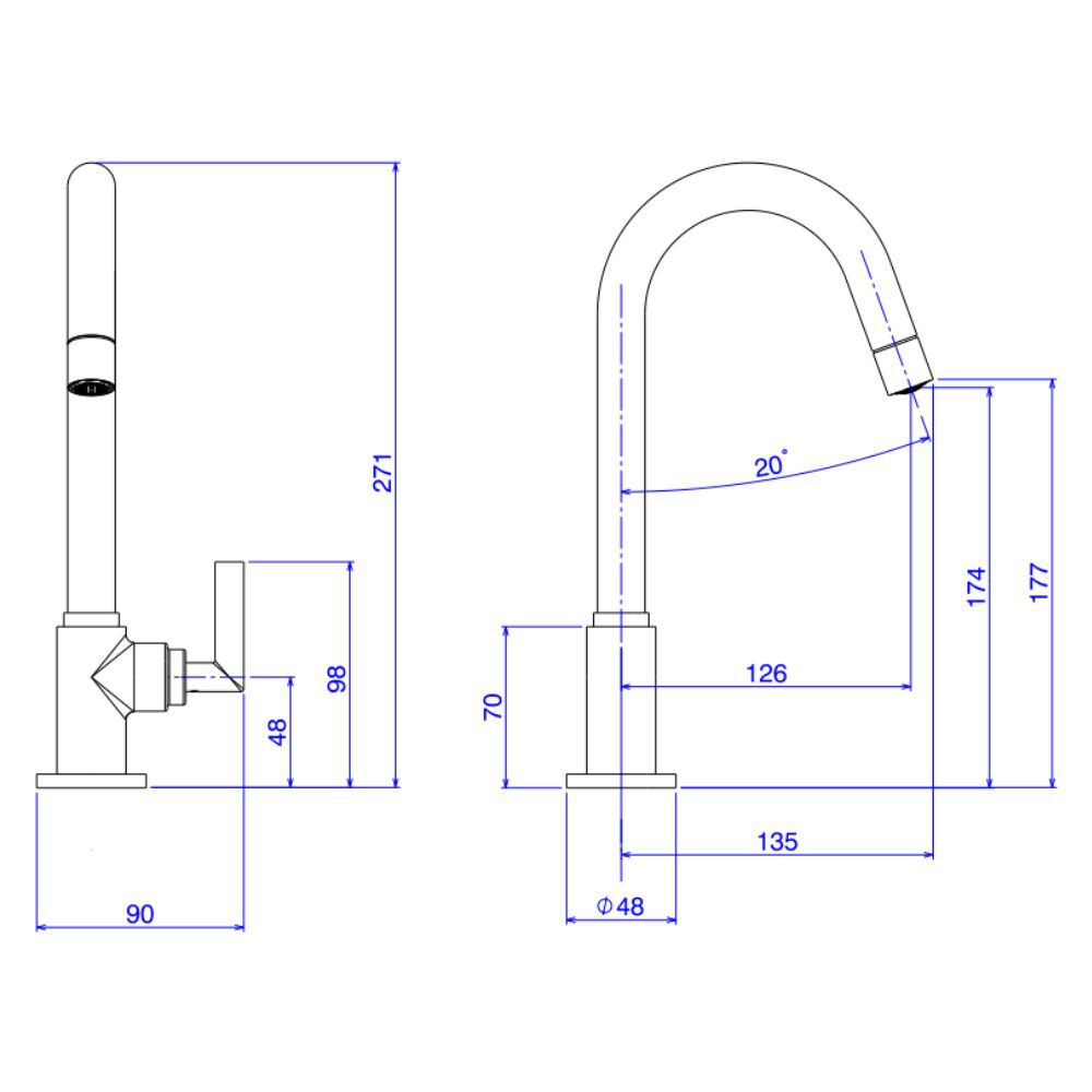 Torneira de Mesa Bica Alta para Lavatório Izy Plus Cromada Deca