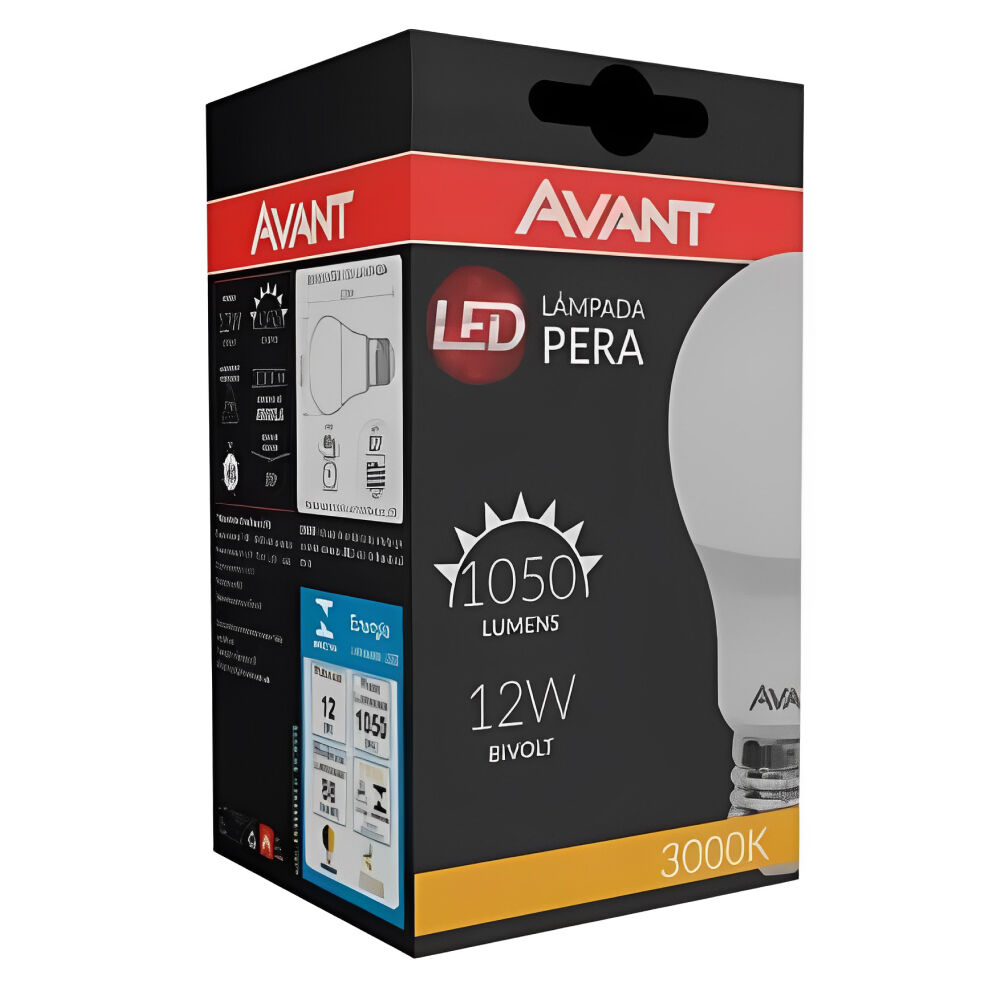 Lâmpada LED Cert E27 12W 3000K Bivolt Avant