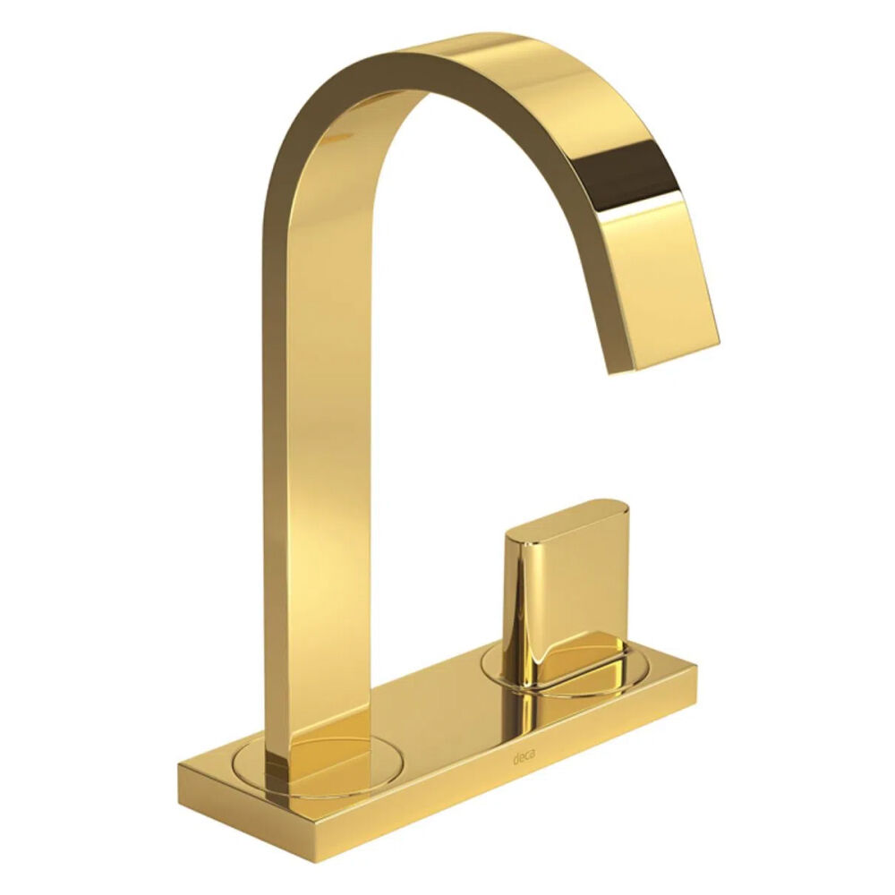 Torneira de Mesa com Chapa Bica Alta para Lavatório Polo Gold Deca