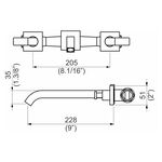 Torneira Misturador de Parede para Banheiro Trend Perflex