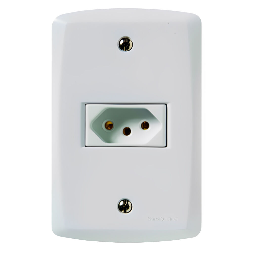 Conjunto 4x2 com 1 Tomada 2P+T 10A/250V Lux2 Branco Tramontina