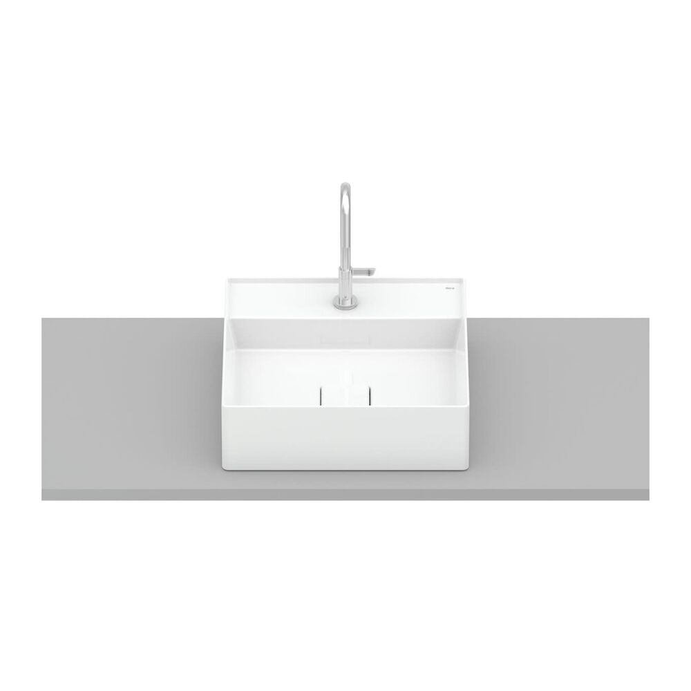 Cuba de Apoio Terra T9 Quadrada 40x40cm Branca Roca