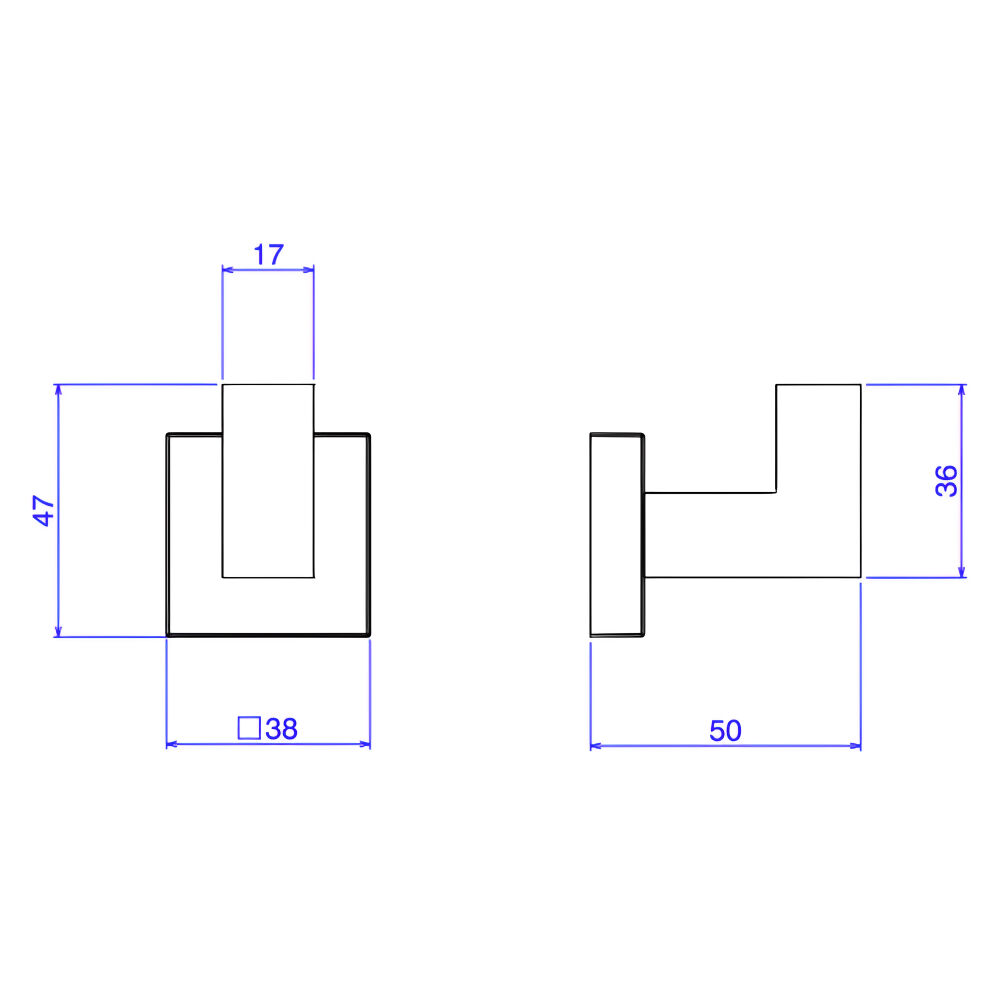 Cabide Quadratta Cromado Deca