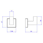 Cabide Quadratta Cromado Deca
