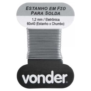 Estanho em Fio com Fluxo 1,2mm 60x 40 com 20 g Vonder