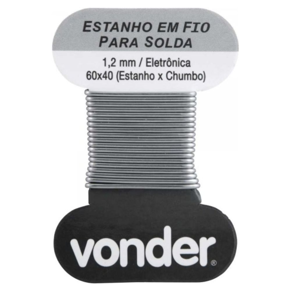 Estanho em Fio com Fluxo 1,2mm 60x40 com 20g Vonder
