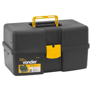 Caixa para Ferramentas Plástica com 3 Bandejas 37cmx22cmx20cm VD3001 Vonder
