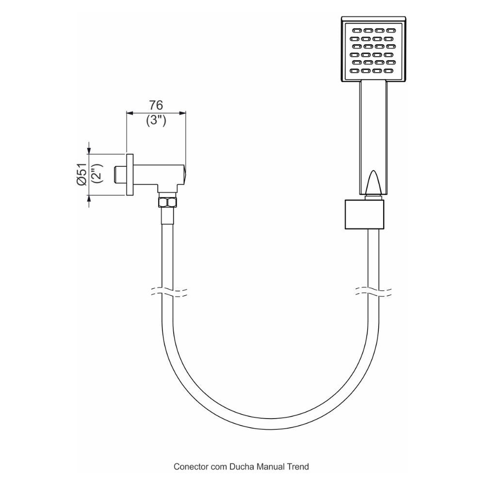 Conector com Chuveirinho Trend Perflex